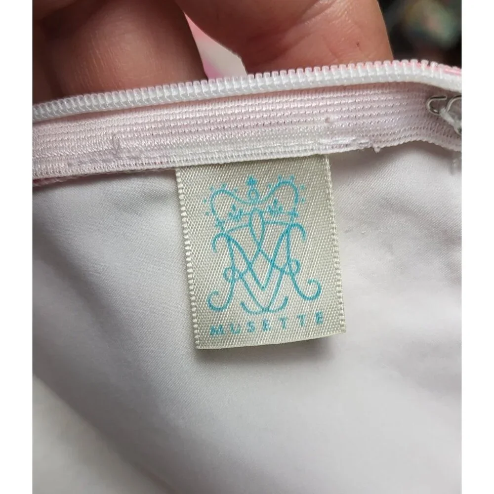 Musette Pink & Coral Tie-Dye Halter Mini Dress Fairycore Size Small - Picture 7 of 8